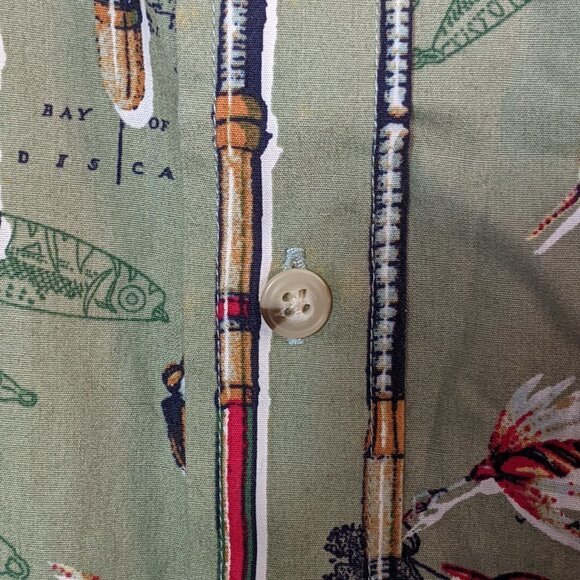 IVY CREW CLASSICS Fishing Themed Short Sleeve Button Down Shirt Size XXL - Picture 4 of 12